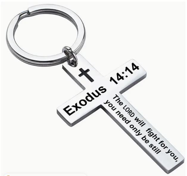 Jeremiah 17:7 - Engraved Wooden Cross Keychain – FaithCorner